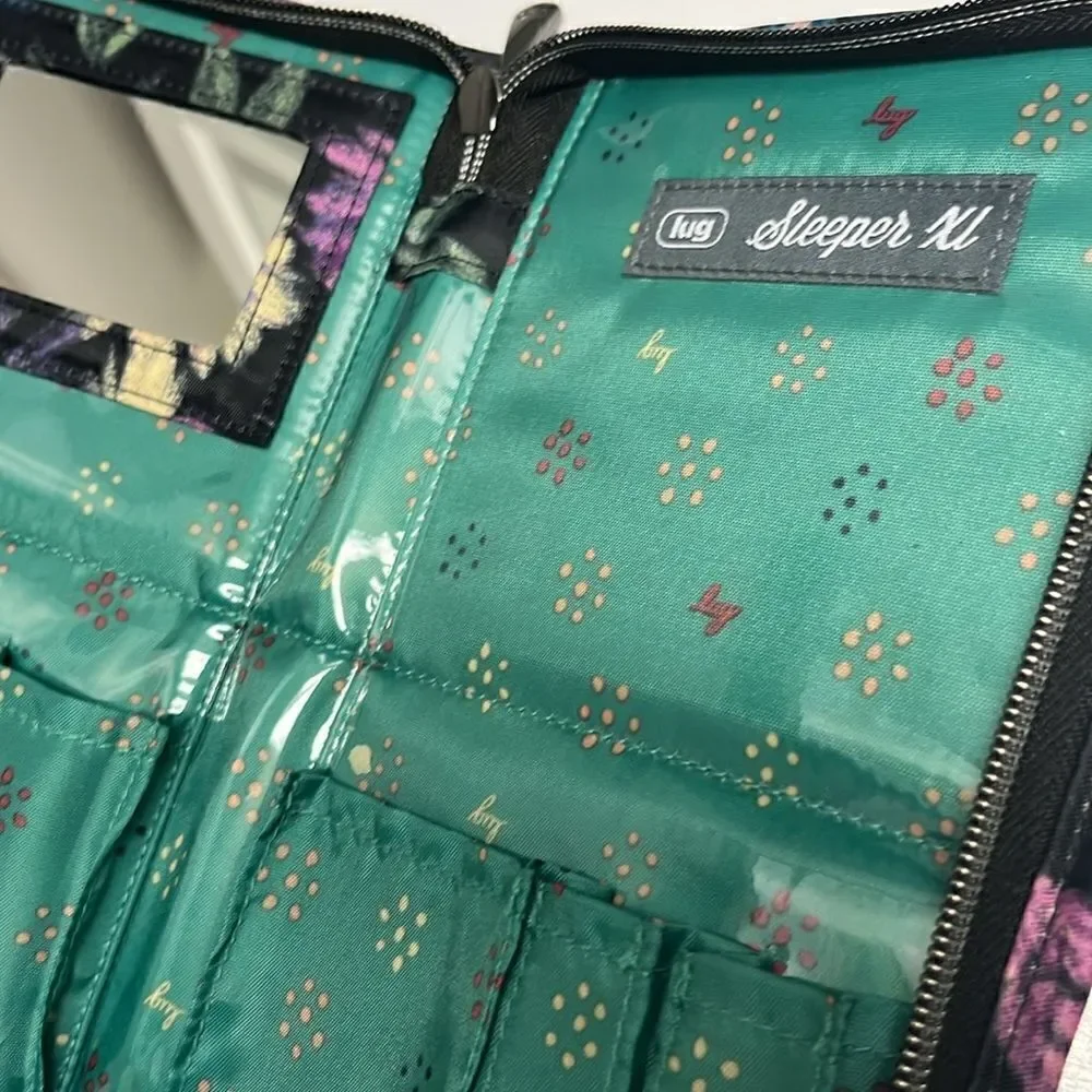 Lug Sleeper XL - Navy Bloom Organizer for Makeup Brush and Accessories